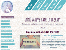 Tablet Screenshot of innovativefamilytherapy.com